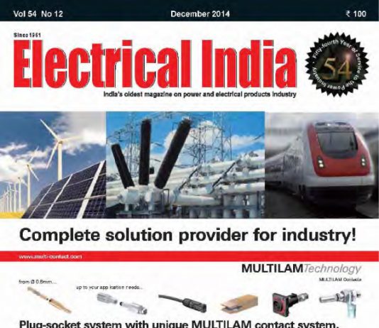 online news, blogs, news articles, Case Studies, Industry Articles, Article Publications, Journal | energy & power industry | Electrical India December 2014 - Electrical India Magazine on Power & Electrical products, Renewable Energy, Transformers, Switchgear & Cables