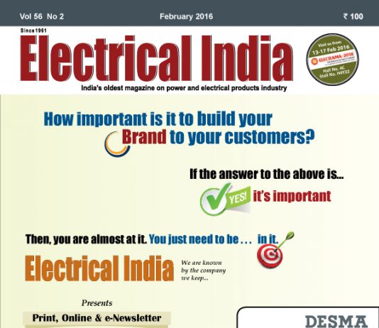 Planning & Design, Power & Energy Sector, Technology updates, latest updates on energy and Power Today | Electrical India December 2016 - Electrical India Magazine on Power & Electrical products, Renewable Energy, Transformers, Switchgear & Cables