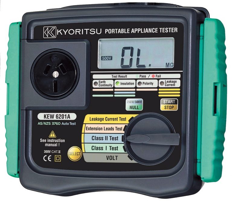 Kyoritsu’s 6201 portable appliance tester
