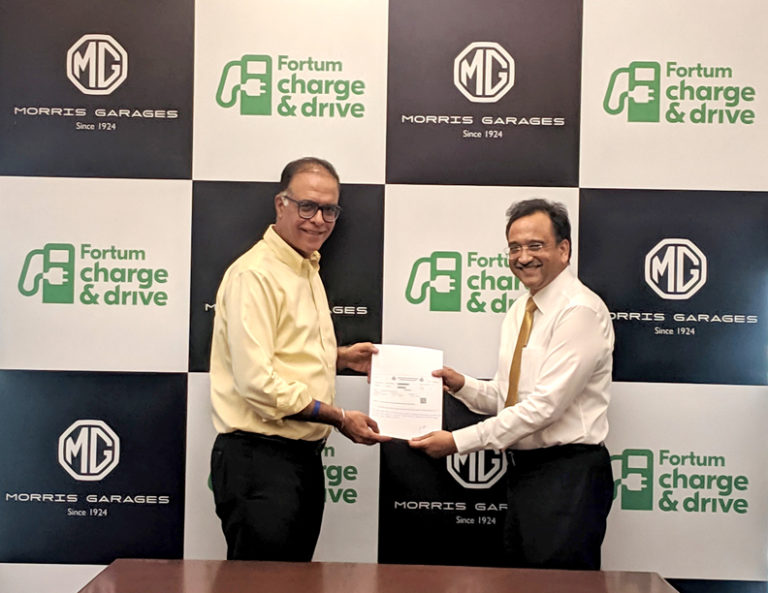 MG partners with Fortum to set up charging EV stations