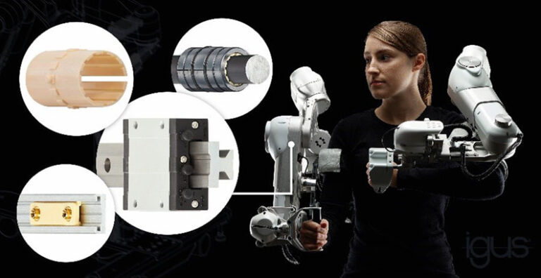 Exoskeleton customised in seconds with lubrication-free igus plain bearings for stroke patients.