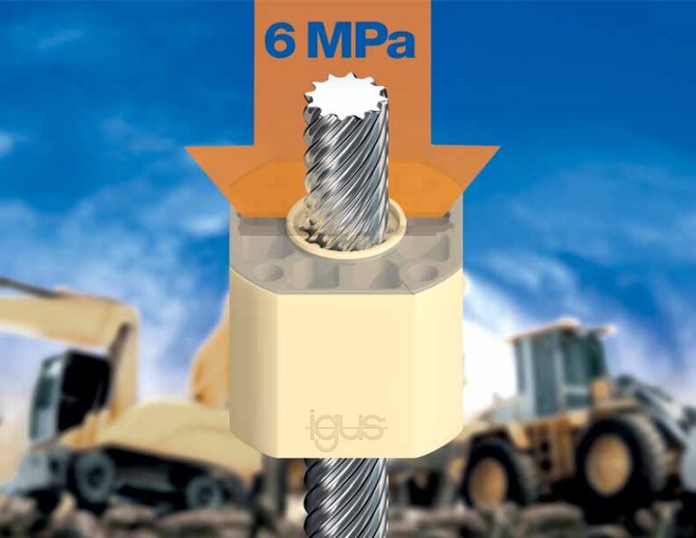Polymer lead screw nut for lubrication-free adjustment