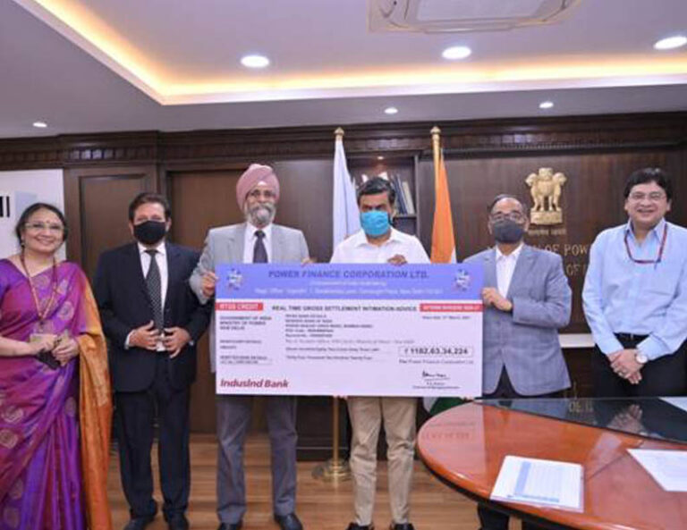 PFC PAYS INTERIM DIVIDEND TO GOI
