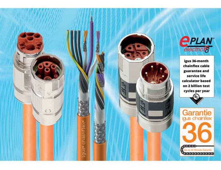 Ready-to-connect igus hybrid cables save installation space, weight and construction time