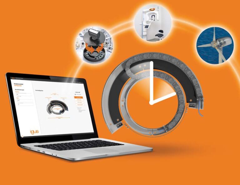 Configure individual rotary energy supply systems from igus online in no time at all