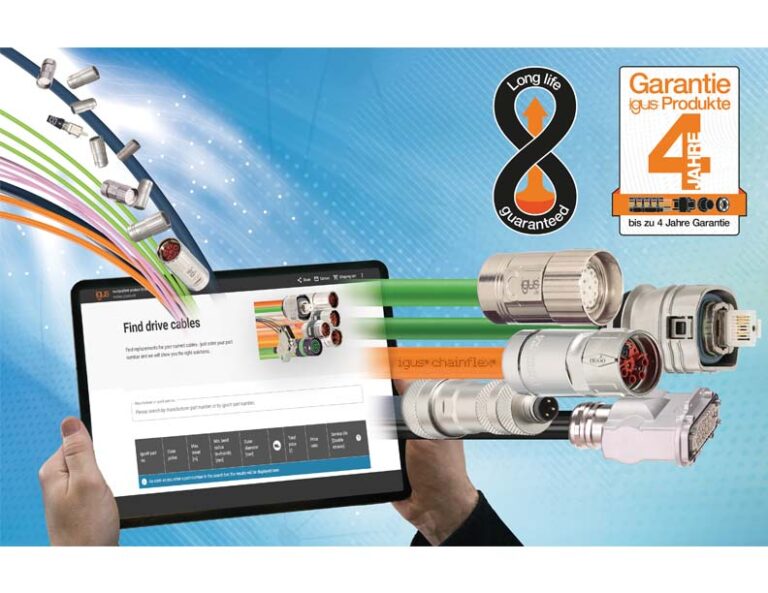 Find the right drive cable with the new readycable finder from igus